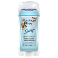 Secret Aluminum Free Deodornat For Women Dry Solid White Peach - 2.4oz/12pk