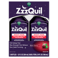 Zzzquil Liquid Max Strength Pain Reliever Nighttime Sleep Aid Liquid Acetaminophen 1000Mg Diphenhydramine 50Mg Hci Non-Habit Forming Black Cherry Flavored - (2x12)oz/3pk
