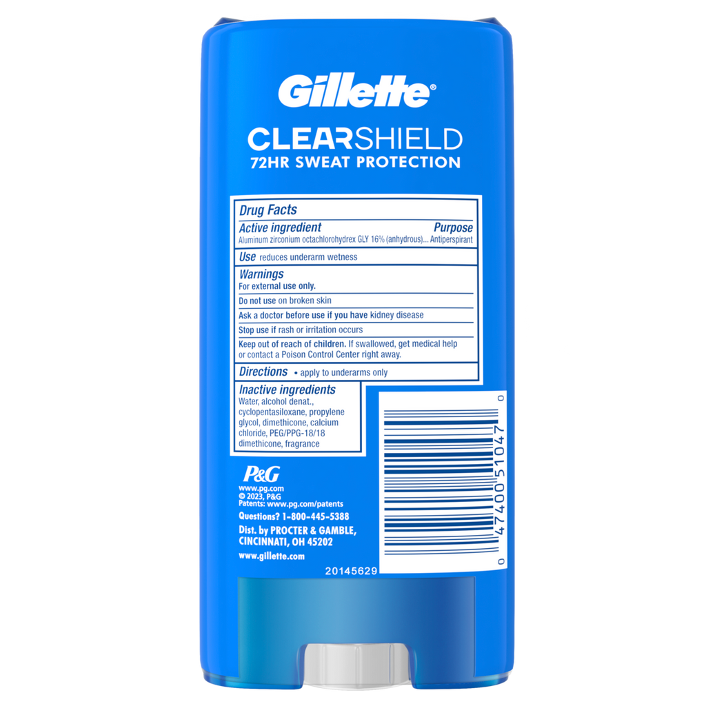Gillette Antiperspirant And Deodorant For Men Clear Gel Sport Active Twin Pack - (2x3.8)oz/6pk