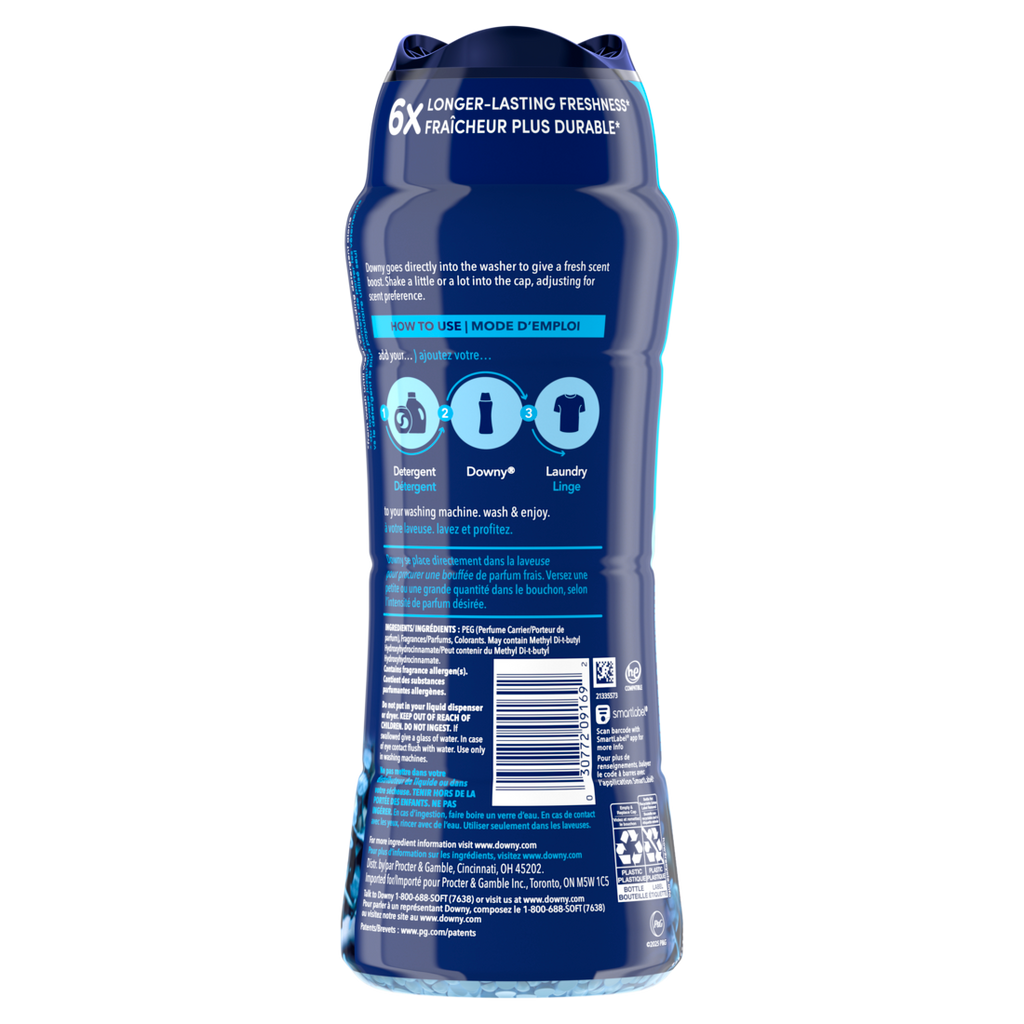 Downy Balance In-Wash Laundry Scent Booster Beads Crisp Rain And Blue Eucalyptus Scent Laundry Scent Beads  Long-Lasting Freshness - 18.2oz/4pk