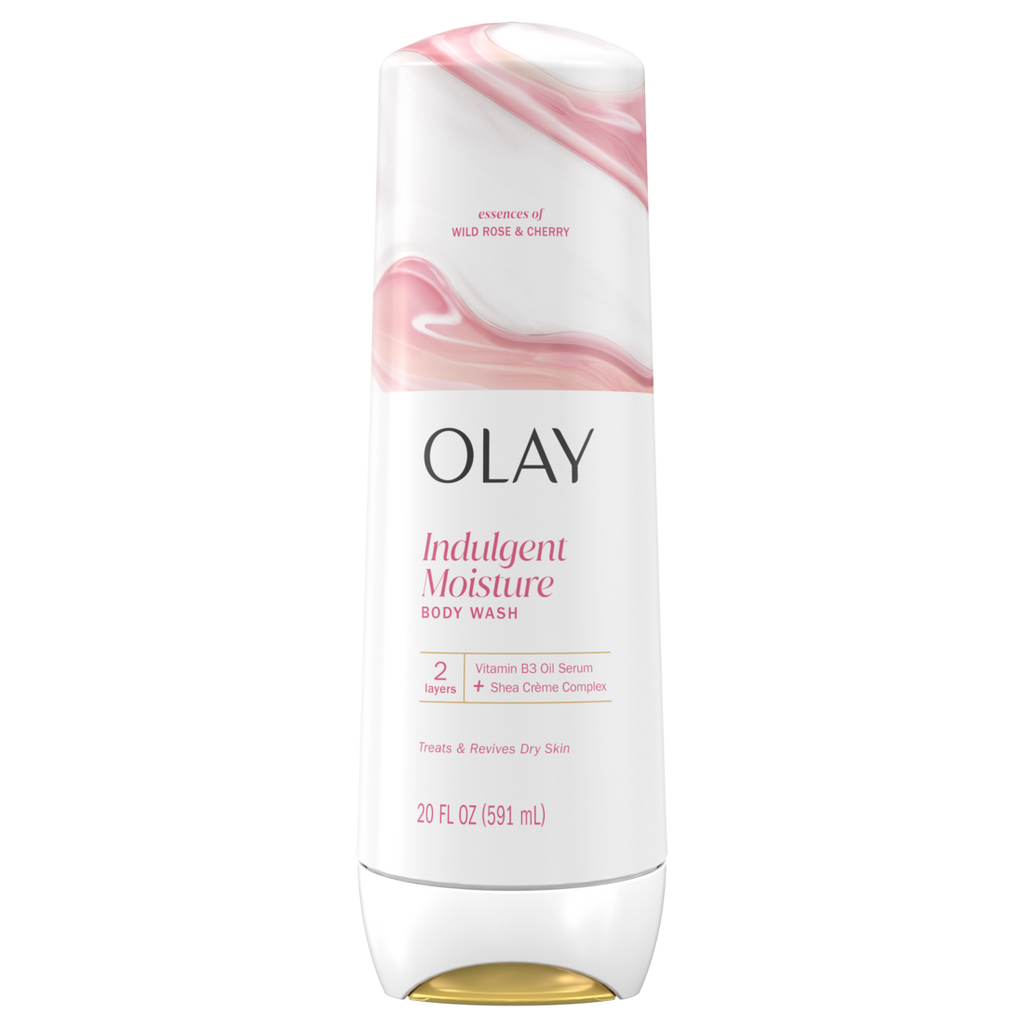 Olay Indulgent Moisture Body Wash Infused With Vitamin B3 Notes Of Rose And Cherry Creme - 20oz/4pk