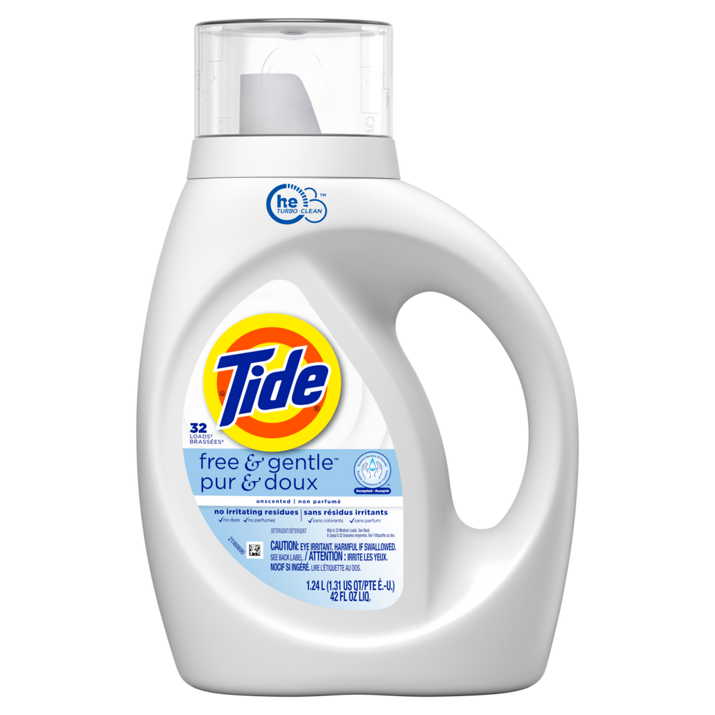 Tide Free & Gentle Liquid Laundry Detergent 32 Loads Tide Laundry Detergent Clean Laundry Detergent - 42oz/6pk