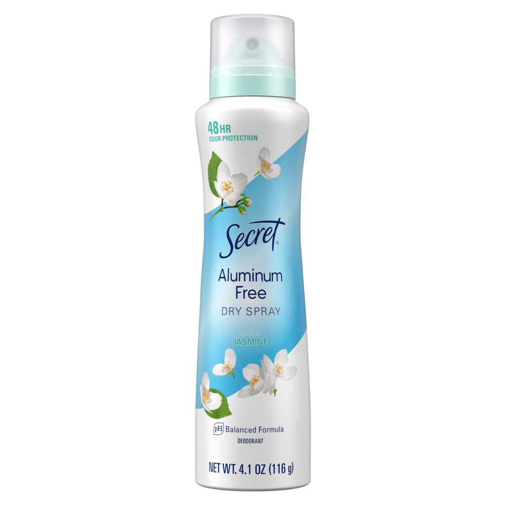 Secret Dry Spray Aluminum Free Deodorant For Women Midnight Jasmine - 4.1oz/12pk