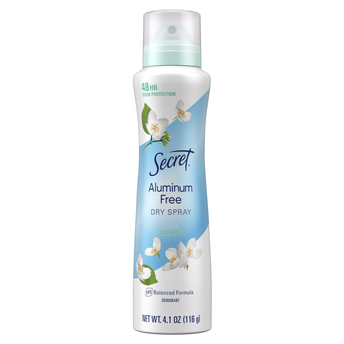Secret Dry Spray Aluminum Free Deodorant For Women Midnight Jasmine - 4.1oz/12pk