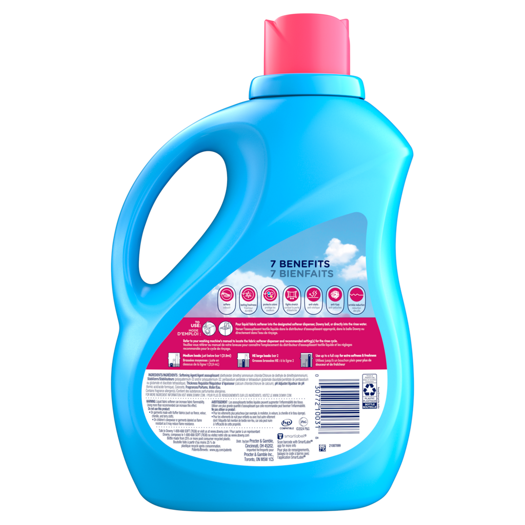 Downy Soft 2-in-1 Soft And Fresh Liquid Fabric Softener April Fresh 120 Loads Fabric Conditioner Liquid Provides Softness And Freshness For Fabrics - 88oz/4pk