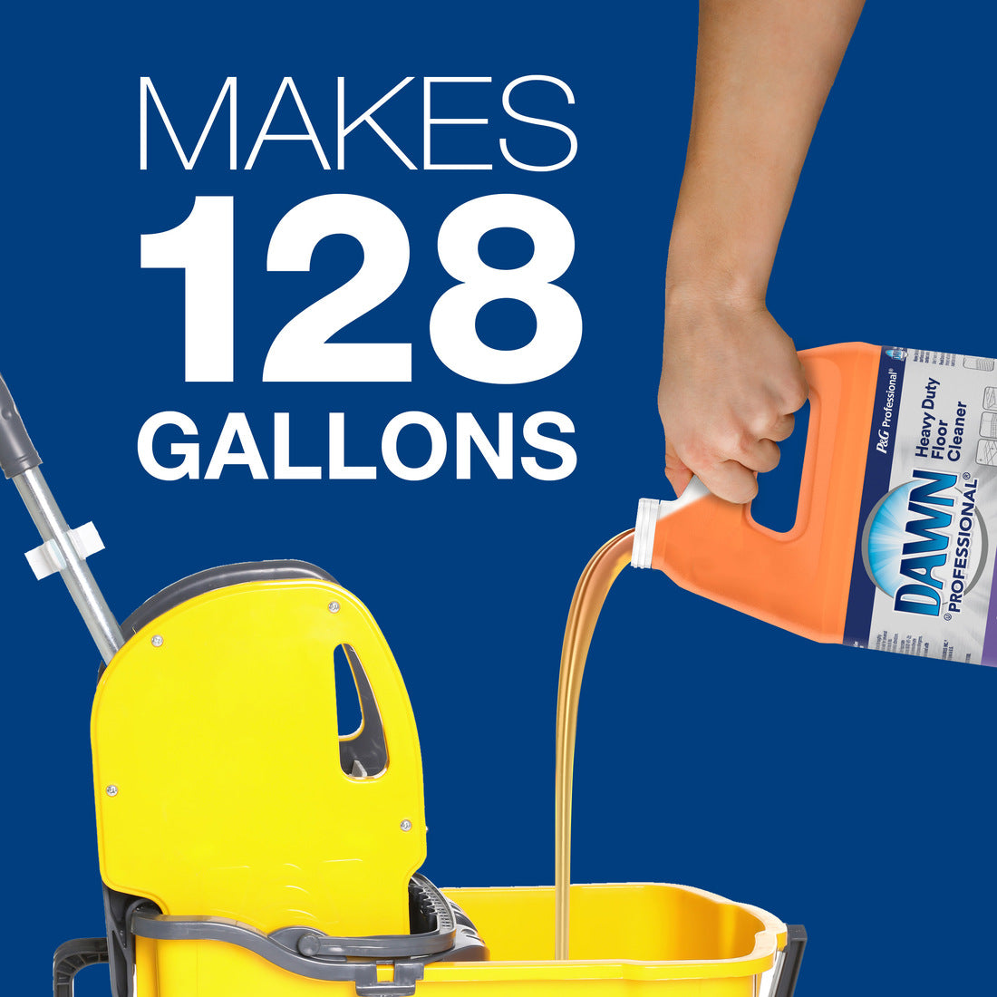 Dawn Professional Heavy Duty Floor Cleaner Concentrate 1 Gallon - 128oz/3pk