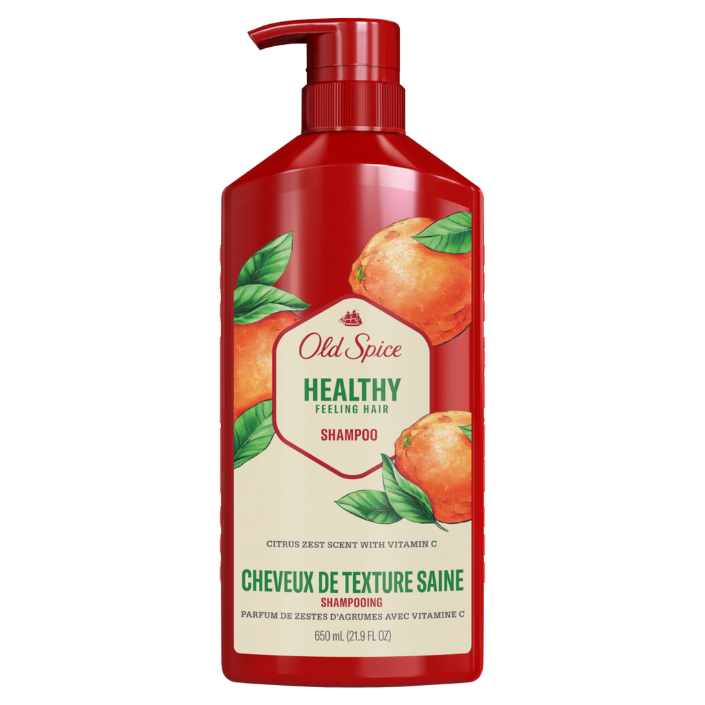 Old Spice Healthy Feeling Hair Shampoo For Men Healthier Fuller More Moisturized Looking Hair Removes Built Up Dirt And Oil - 21.9oz/4pk