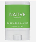 Native Cucumber & Mint Mini Deodorant - 0.35oz/24pk