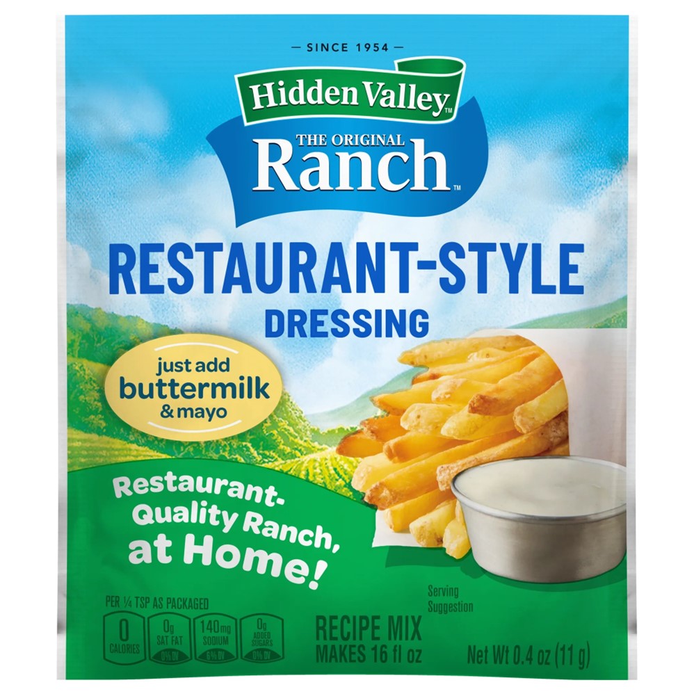 Dry Hidden Valley Salad Dressing Mix Original Ranch Buttermilk - 0.4oz/24pk