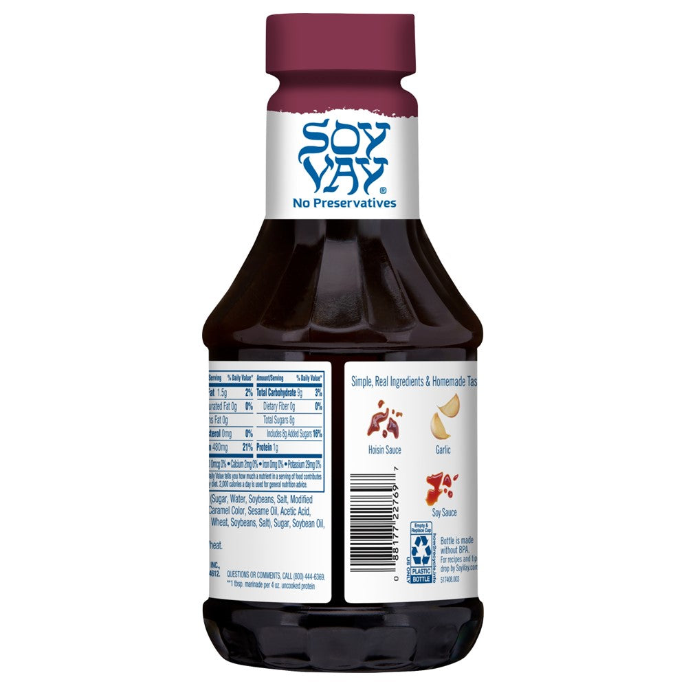 Soy Vay Glaze & Marinade Hoisin Garlic Asian - 22oz/6pk