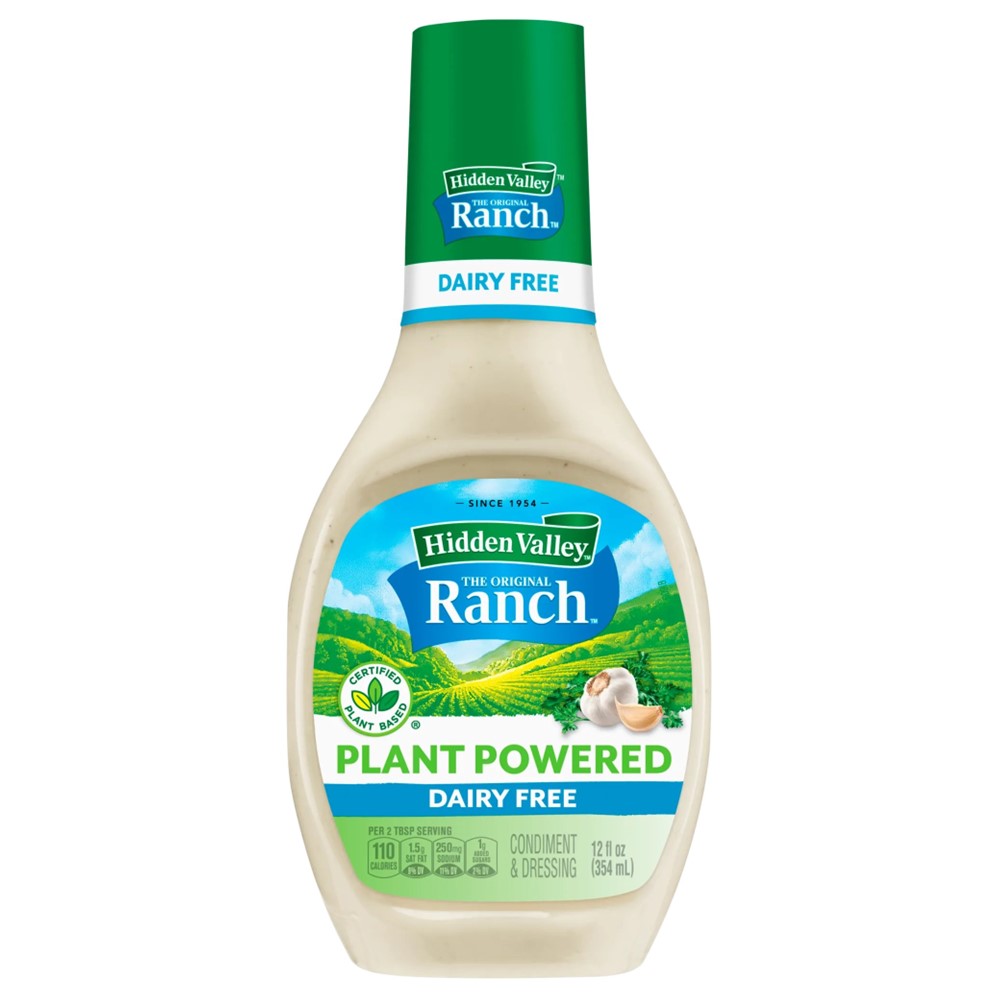 Bottled Hidden Valley Plant Powered Classic Ranch Dressing & Dipping Sauce - 12oz/6pk