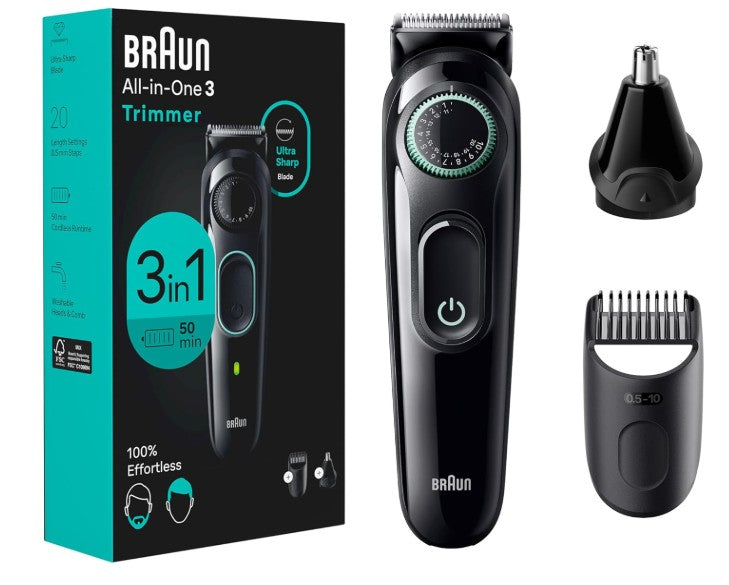Braun All-in-One Style Kit Series 3 3430 3-in-1 Trimmer for Men - 1set/3pk