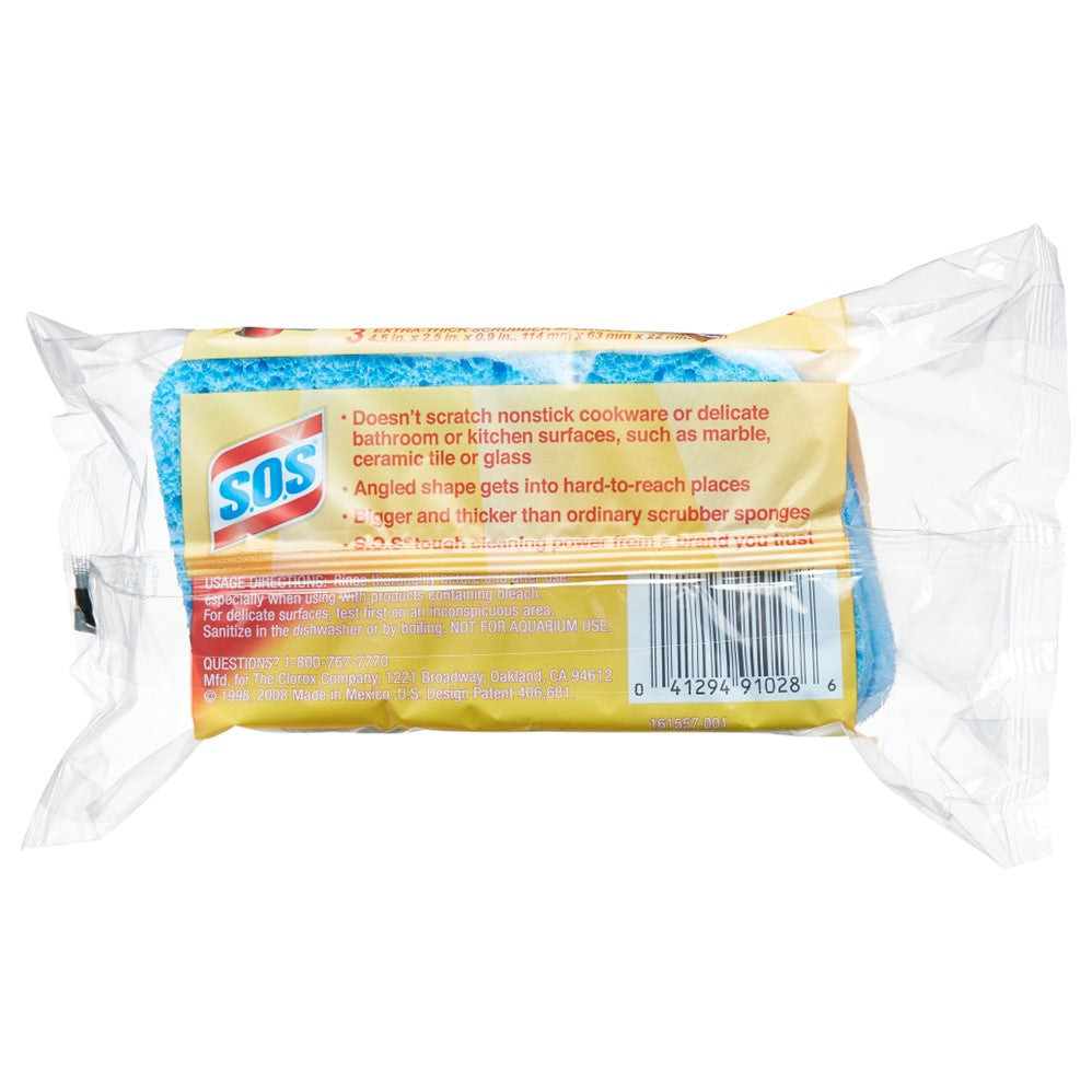S.O.S. All Surface Scrubber Sponge - 3ct/8pk