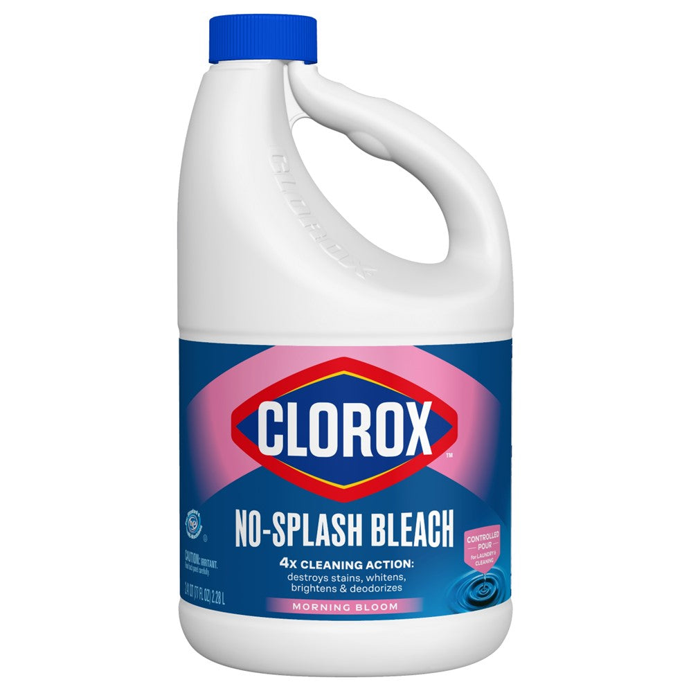 Clorox Bleach Liquid Splash-Less Fresh Meadow Concentrated - 77oz/6pk
