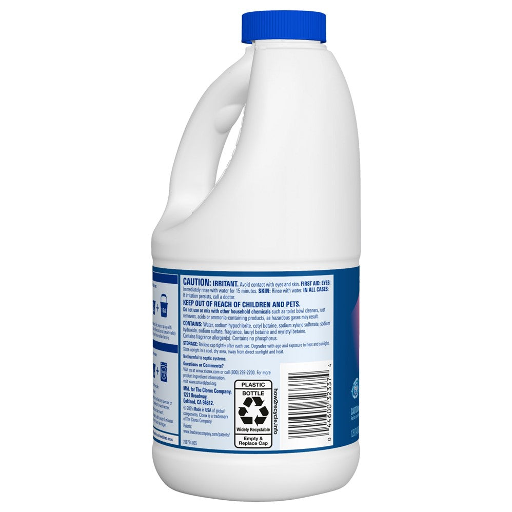 Clorox Bleach Liquid Splash-Less Fresh Meadow Concentrated - 40oz/6pk