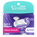 Gillette Venus Deluxe Smooth Swirl & Platinum Womens Razor Blade Refills - 4ct/48pk