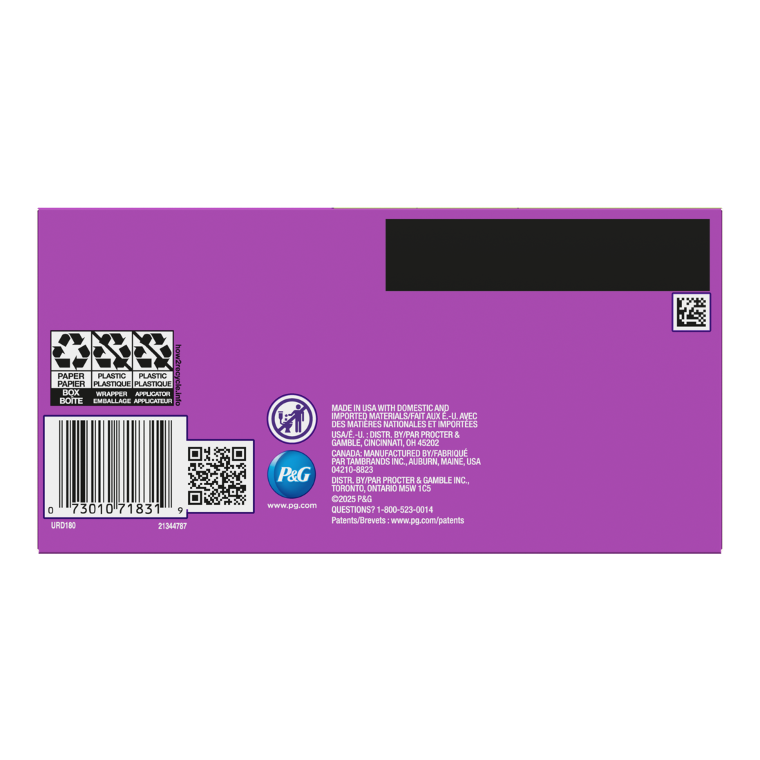 Tampax Radiant Tampons Multipack With Leakguard Braid Regular/Super Absorbency Unscented - 52ct/3pk