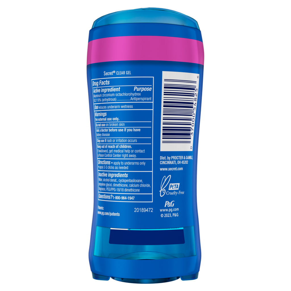 Secret Outlast Clear Gel Antiperspirant Deodorant for Women Protecting Powder - (2x2.6)oz/6pk