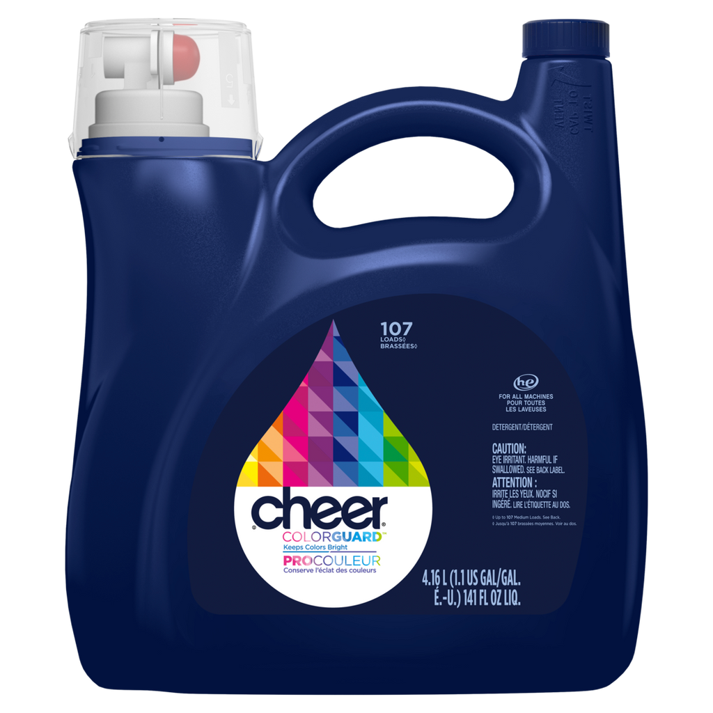 Cheer Liquid Laundry Detergent 107 Loads HE Compatible - 141oz/4pk