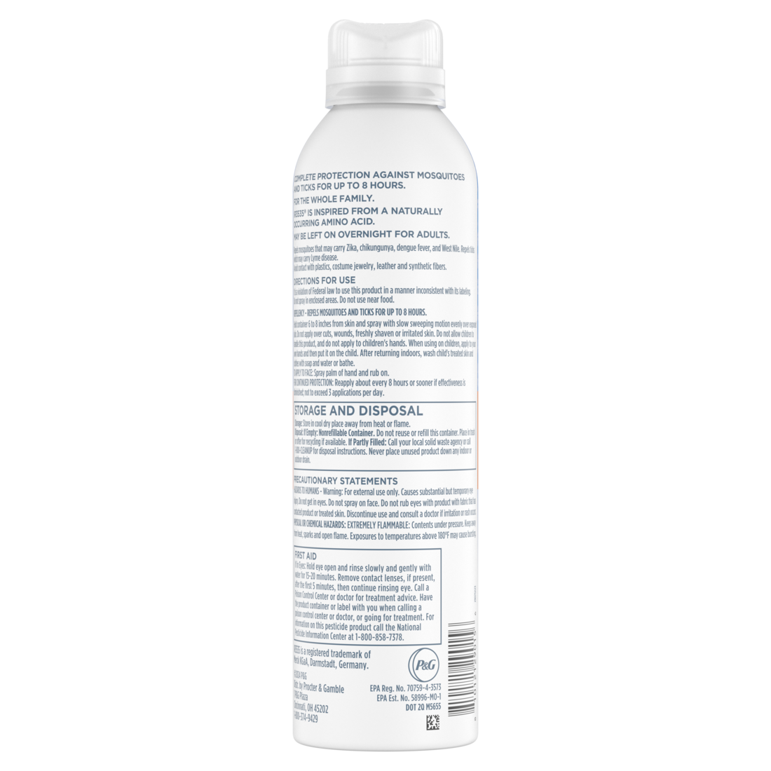 Zevo On Body Mosquito Repellent + Tick Repellent - Bug Spray - Aerosol Spray - 6oz/6pk