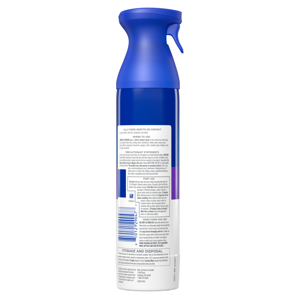 Zevo Flying Insect Killer Spray: Bug Spray for Home Use â€“ Kill Fruit Flies Gnats House Flies Drain Flies Mosquitoes and Moths - With Rosemary & Cornmint Oil - Indoor & Outdoor Use - Aerosol - 10oz/6p