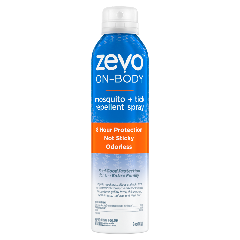 Zevo On Body Mosquito Repellent + Tick Repellent - Bug Spray - Aerosol Spray - 6oz/6pk