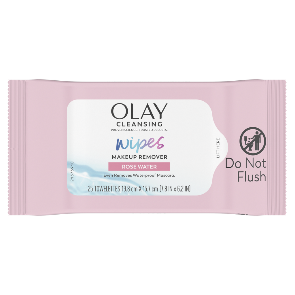 Olay Cleanse Makeup Remover Wipes Rose Water - 25ct/12pk