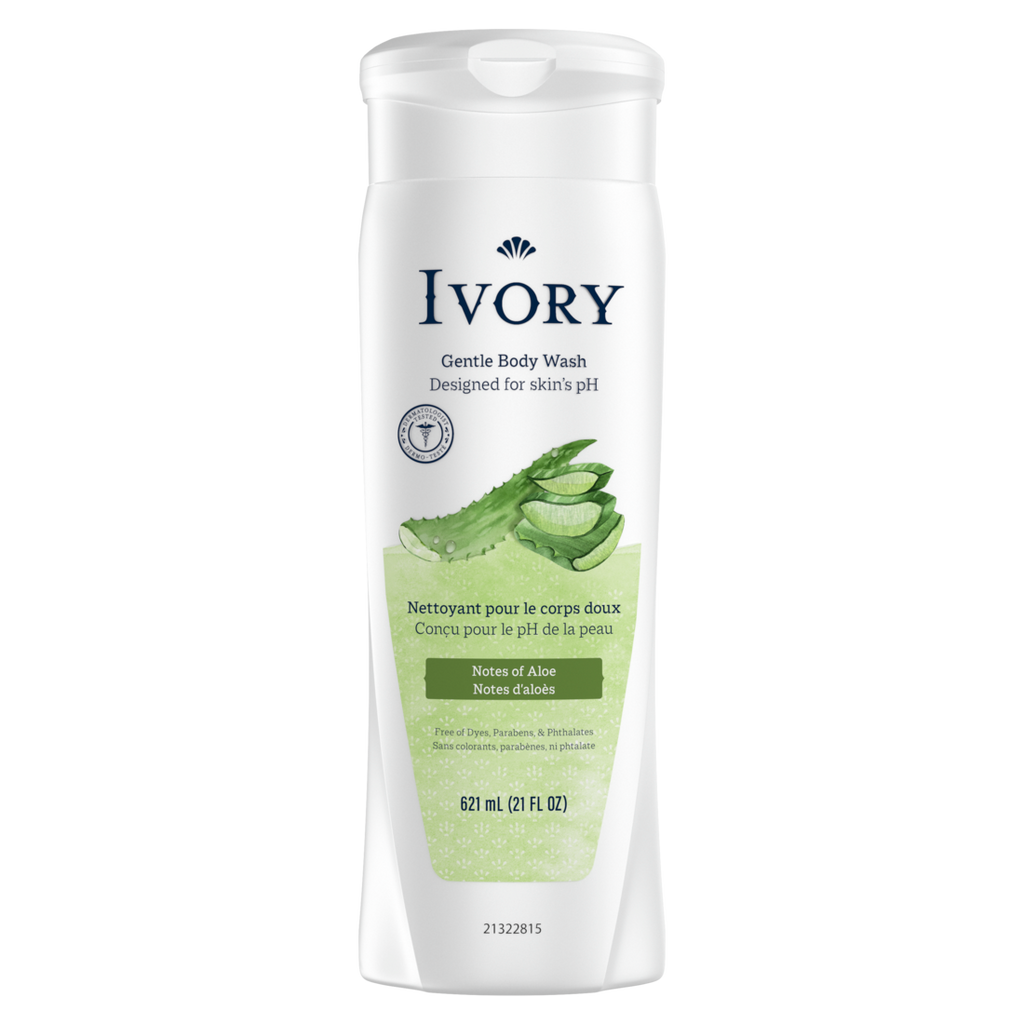 Ivory Gentle Body Wash Notes of Aloe - 21oz/4pk