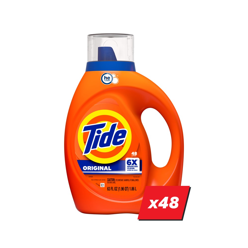 Tide Liquid Laundry Detergent Display (48x63oz Original) - 63oz/48pk