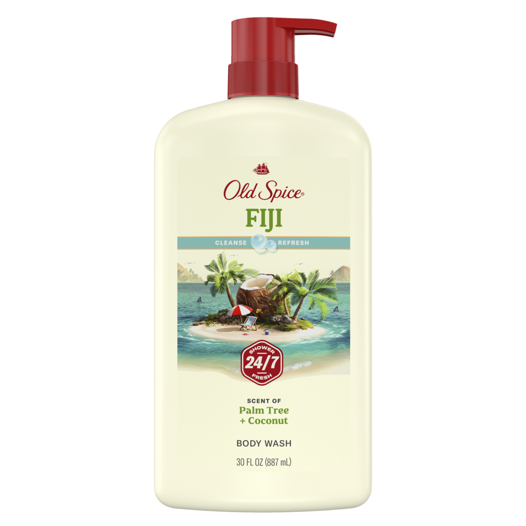 Old Spice Men's Body Wash Fiji with Palm Tree 24/7 Shower Fresh - 30oz/4pk