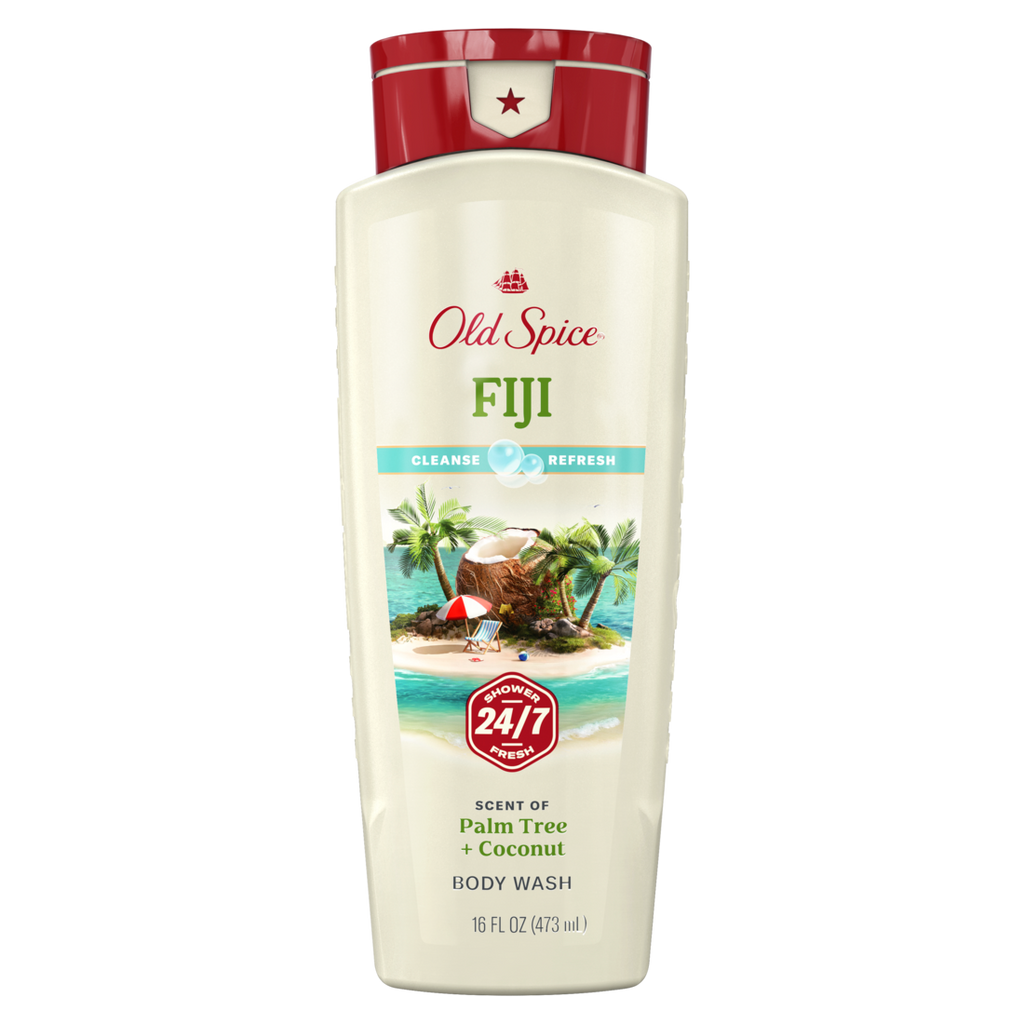 Old Spice Men's Body Wash Fiji with Palm Tree 24/7 Shower Fresh - 16oz/4pk