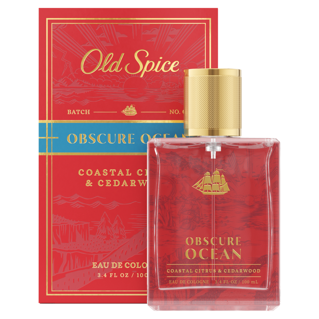 Old Spice Signature Cologne for Men Obscure Ocean Scent Notes of Coastal Citrus and Cedarwood - 3.4oz/12pk