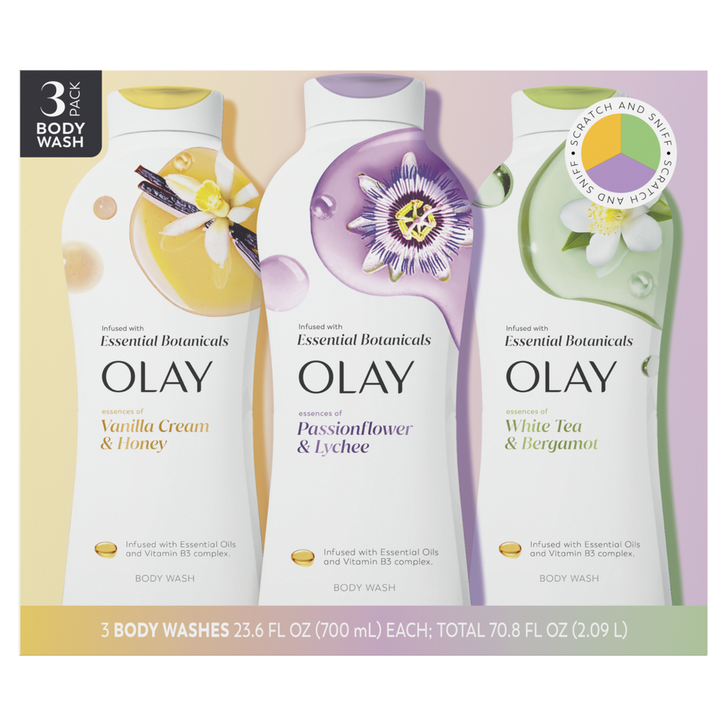 Olay Infused with Essential Botanicals Body Wash 3-Pack - (3x23.6)oz/240pk