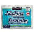 Kirkland Signature 1-ply Napkins Total 1040ct - (4x260)ct/1pk