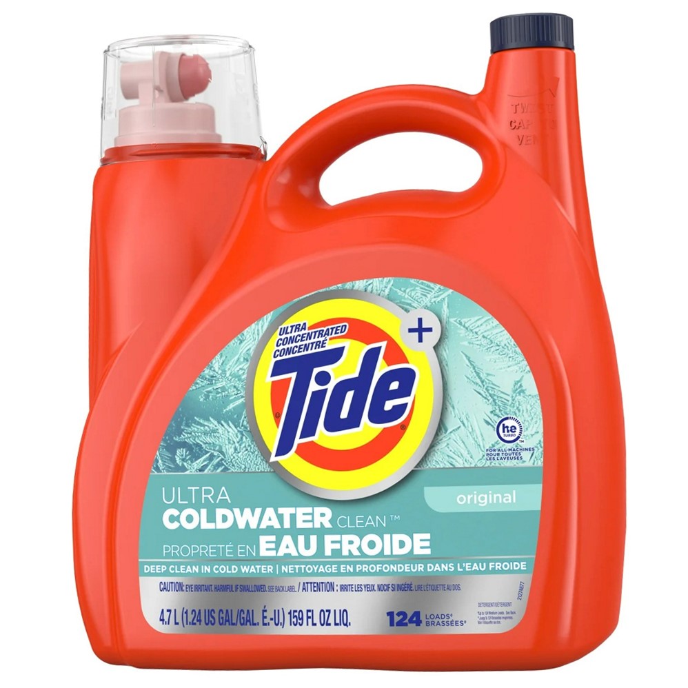 Tide Ultra Coldwater Clean Liquid Laundry Detergent 124 Loads - 159oz/4pk