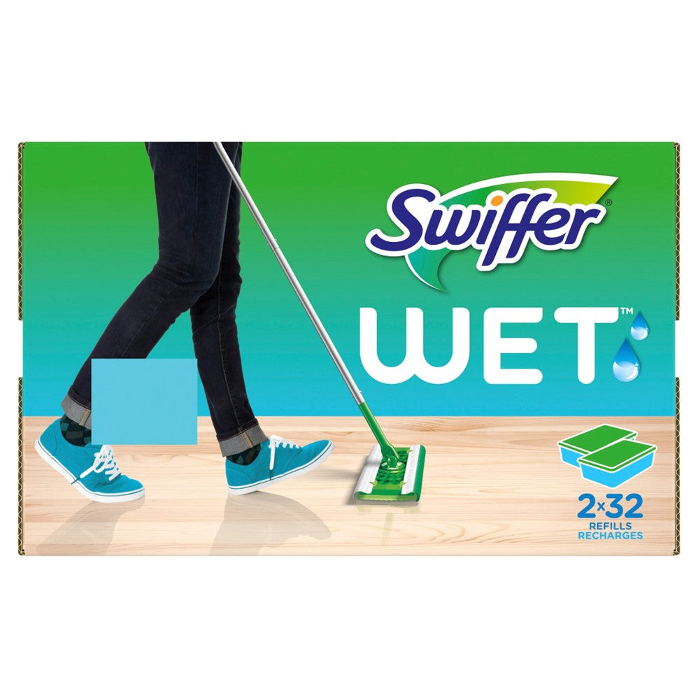 Swiffer Wet Mopping Cloths Fresh Scent 2x32 Refills - 64ct/1pk