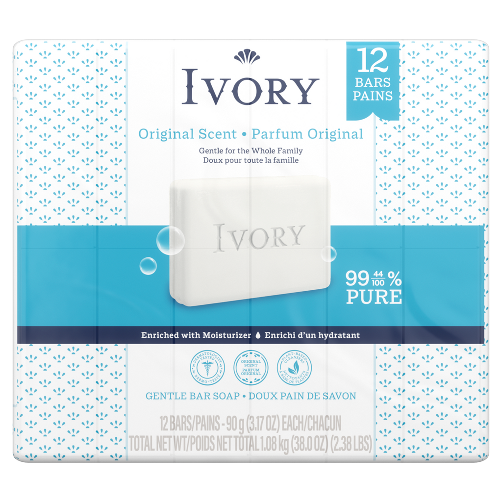 Ivory Gentle Bar Soap Original Scent 3.17oz - 12ct/4pk