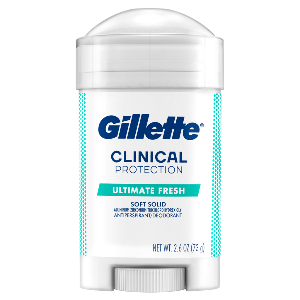 Gillette Clinical Protection Soft Solid Antiperspirant And Deodorant For Men Ultimate Fresh Scent - 2.6oz/12pk