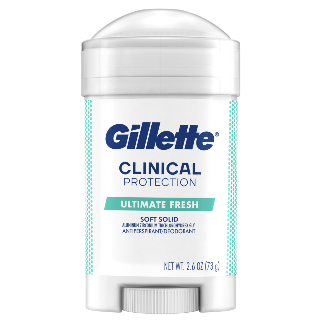 Gillette Clinical Protection Soft Solid Antiperspirant And Deodorant For Men Ultimate Fresh Scent - 2.6oz/12pk