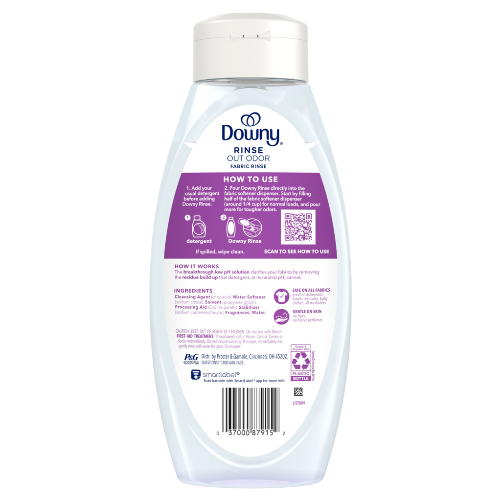 Downy Rinse Laundry Odor Remover Fresh Lavender Scent Fabric Softener And Laundry Odor Removal Rinse - 25.5oz/6pk