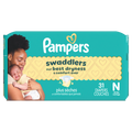 Pampers Swaddlers Diapers Size 0 (Up To 10 Lbs) Absorbent Keeps Baby Dry And Comfortable Pediatrician Recommended Skin Safe Disposable Baby Diaper - 31ct/4pk