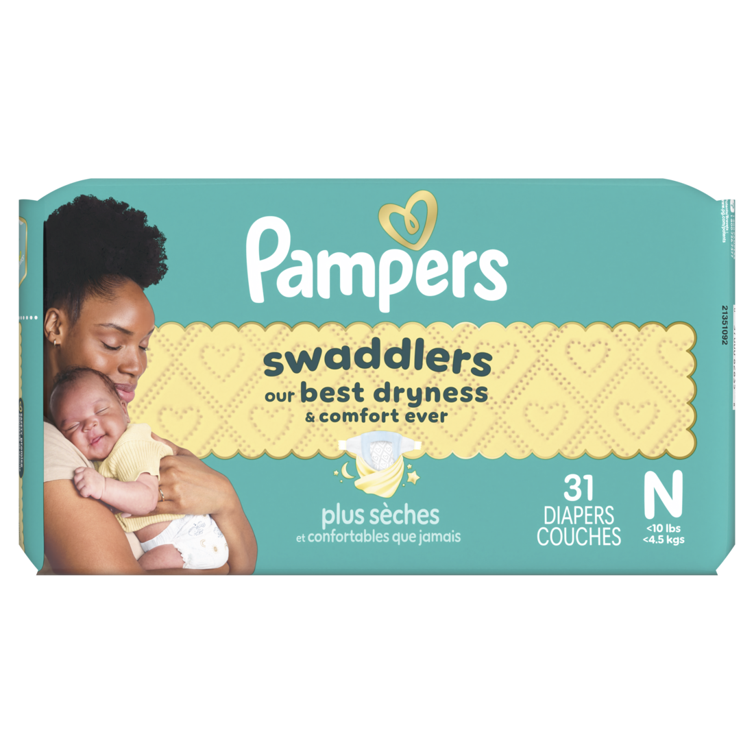 Pampers Swaddlers Diapers Size 0 (Up To 10 Lbs) Absorbent Keeps Baby Dry And Comfortable Pediatrician Recommended Skin Safe Disposable Baby Diaper - 31ct/4pk