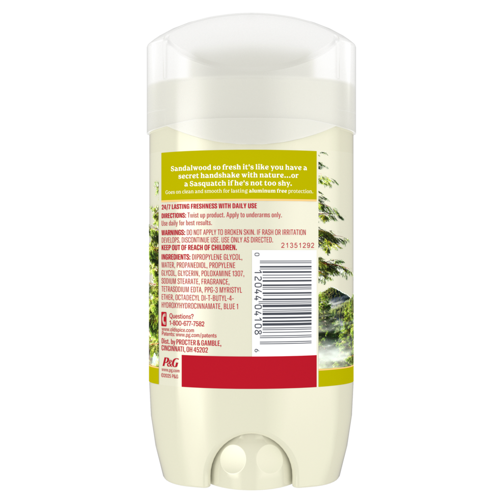 Old Spice Men's Deodorant Aluminum-Free Timber With Sandalwood 24/7 Lasting Freshness - 3oz/12pk