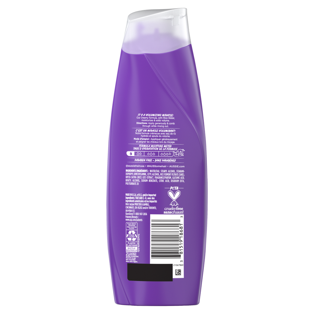 Aussie Miracle Volume Conditioner Paraben-Free Volumizing - 12.1oz/6pk