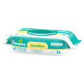 Pampers Sensitive Baby Wipes Clinically Proven Water Based Hypoallergenic And Unscented Baby Wipes (1X Flip-Top Packs) - 56ct/8pk