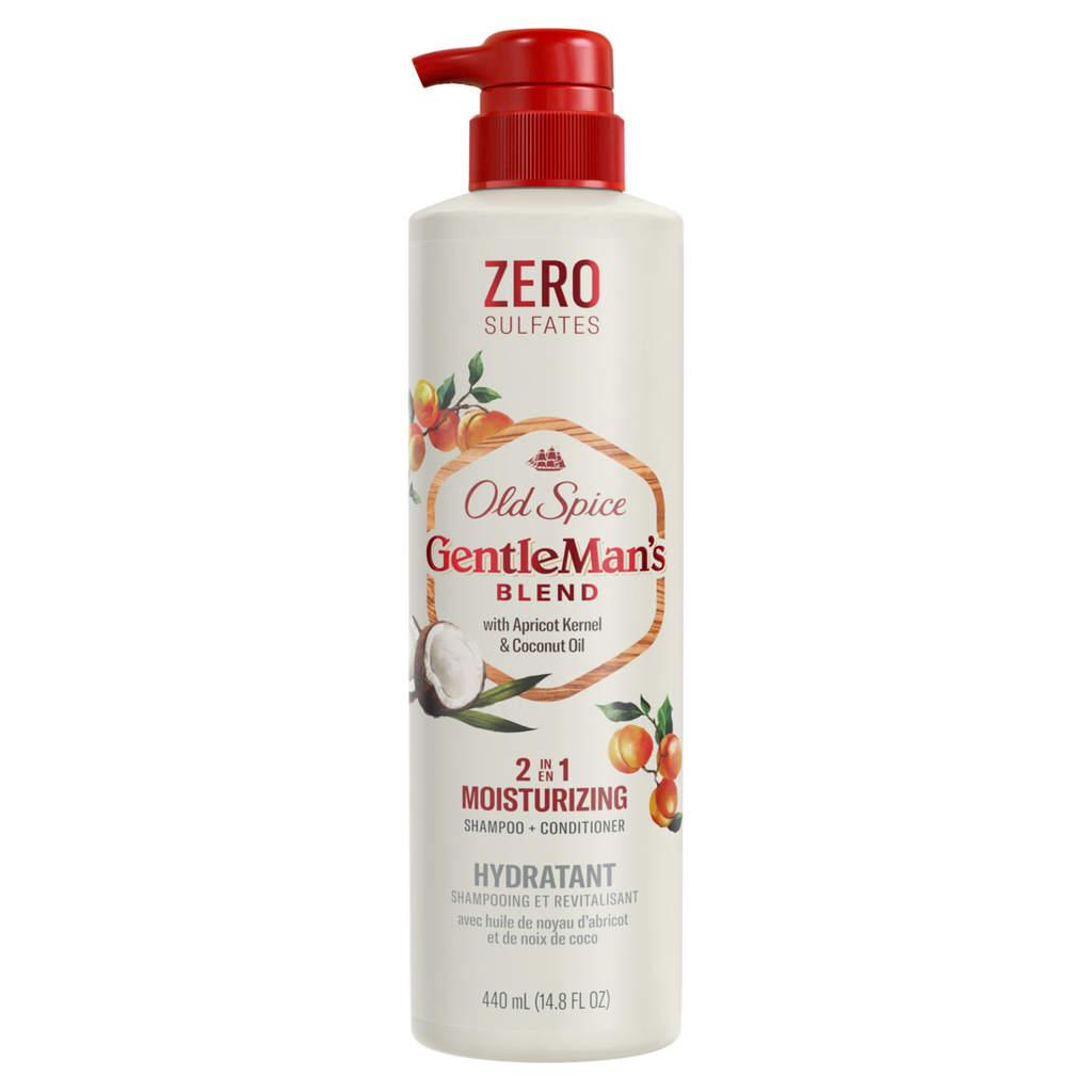 Old Spice Gentleman'S Blend With Apricot Kernel & Coconut Oil 2-in-1 Moisturizing Shampoo And Conditioner - 14.8oz/4pk