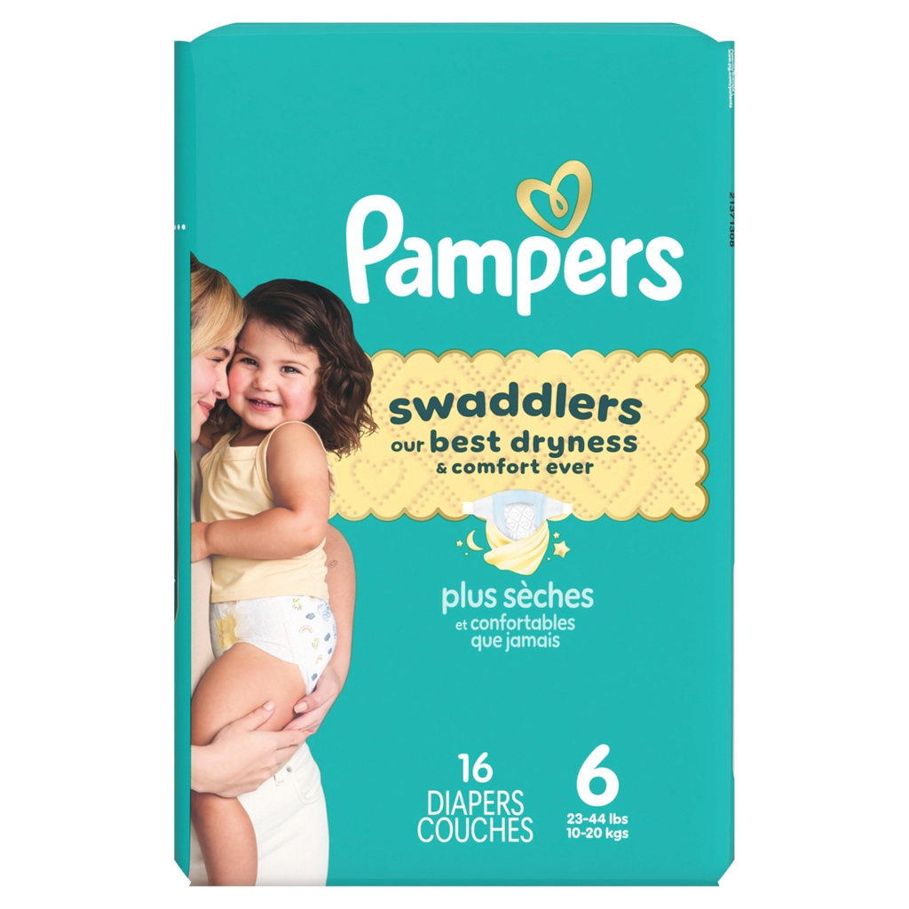 Pampers Swaddlers Diapers Size S6 (23-44 Lbs) Absorbent Keeps Baby Dry And Comfortable Pediatrician Recommended Skin Safe Disposable Baby Diaper - 16ct/4pk