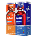 Vicks Dayquil And Nyquil Cherry Cold Flu And Congestion Medicine Relieves Cough Sore Throat Fever Runny Nose Daytime And Nighttime - (2x12)oz/6pk
