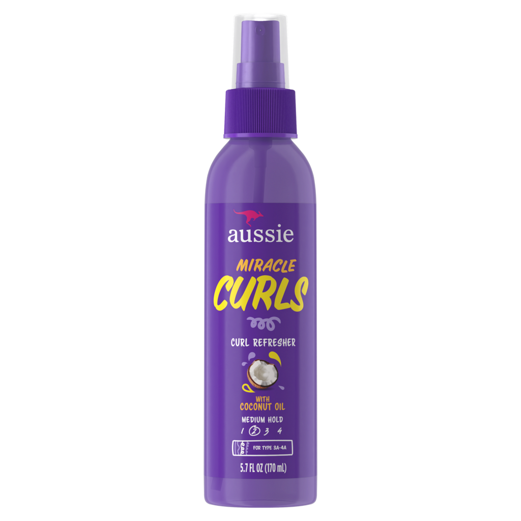 Aussie Miracle Curls Curl Refresher Spray For Frizzy Hair Silicone Free - 5.7oz/12pk