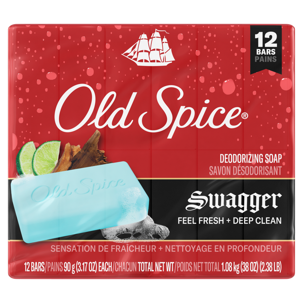 Old Spice Men's Bar Soap Swagger - (12x3.17)oz/4pk